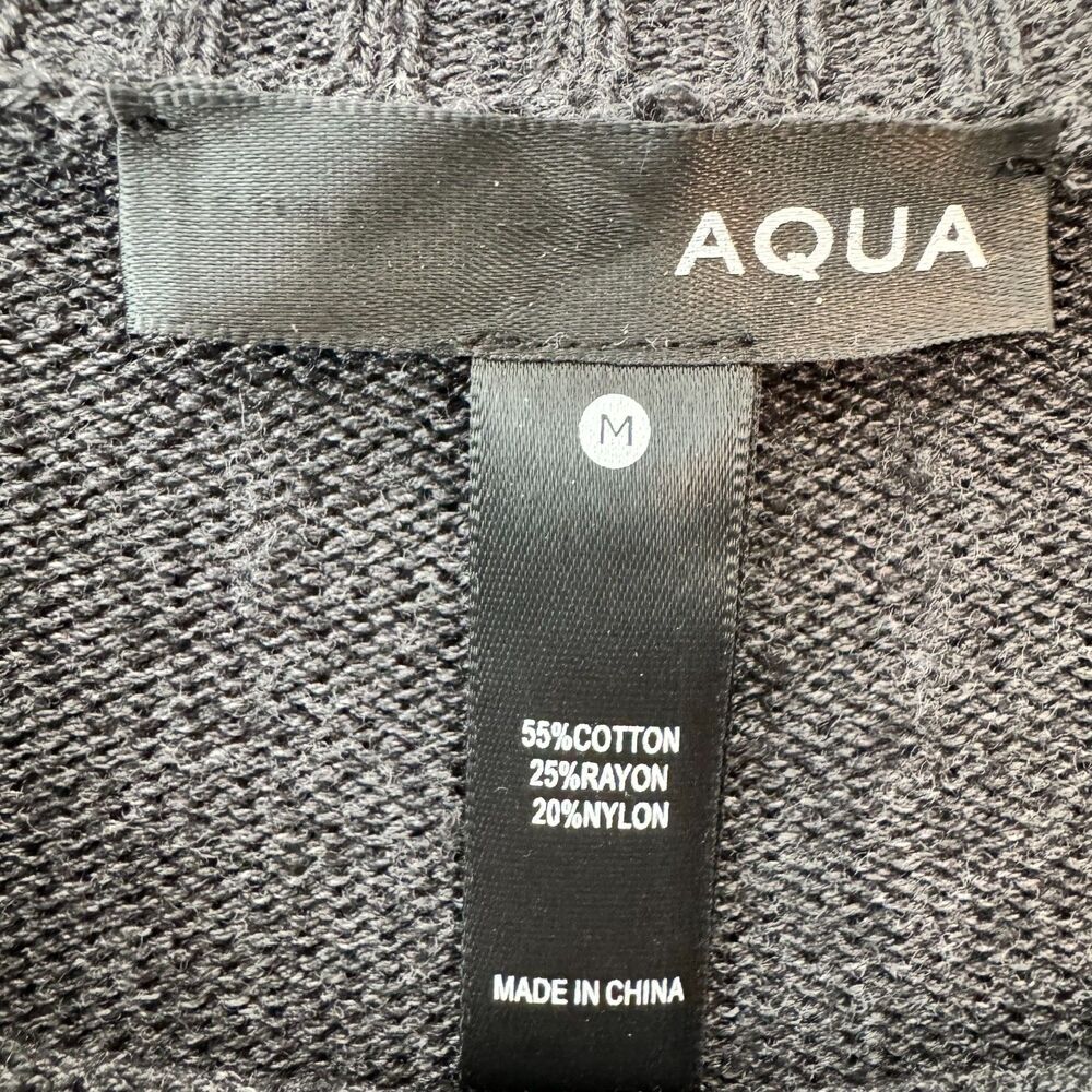 Aqua Embellished Grey Mock-Neck Sweater Size Medium - Picture 5 of 5